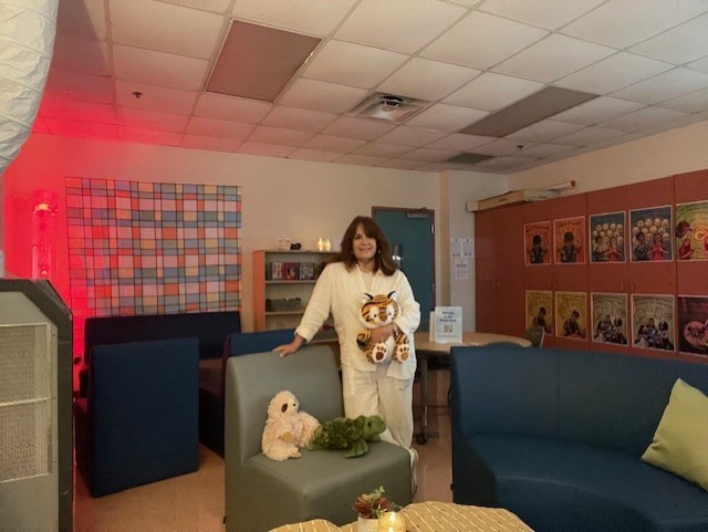 Ms. Hernandez in Peace Room