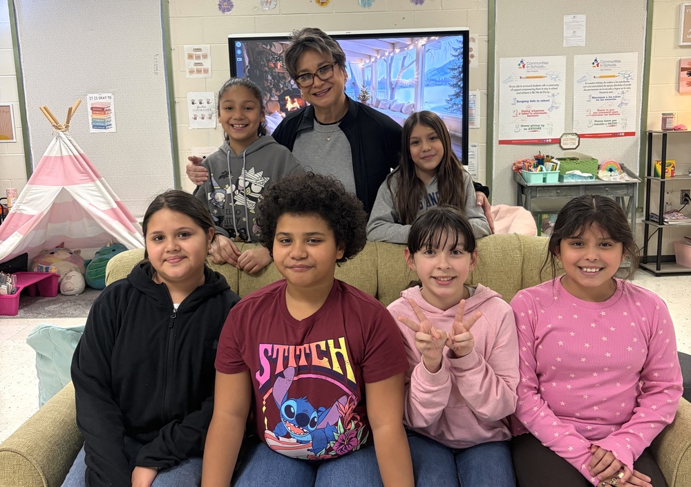 Counselor with group of students 