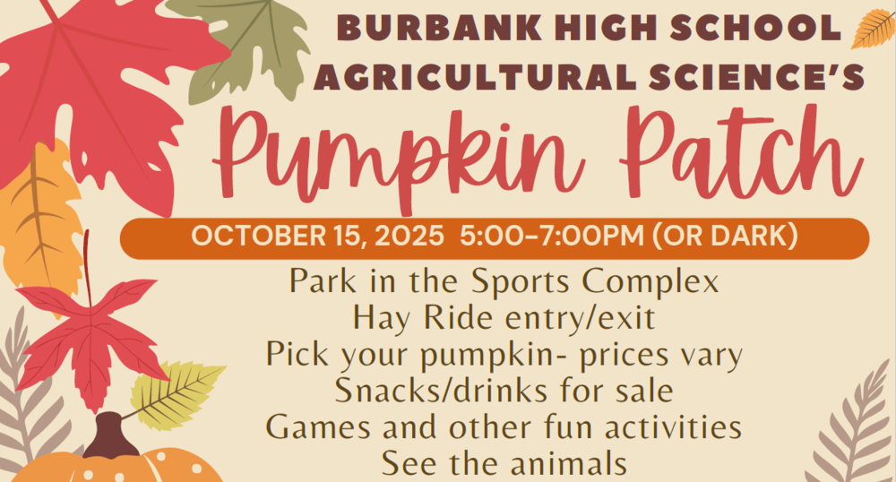 pumpkin patch information october 15 at 5:00 p.m.