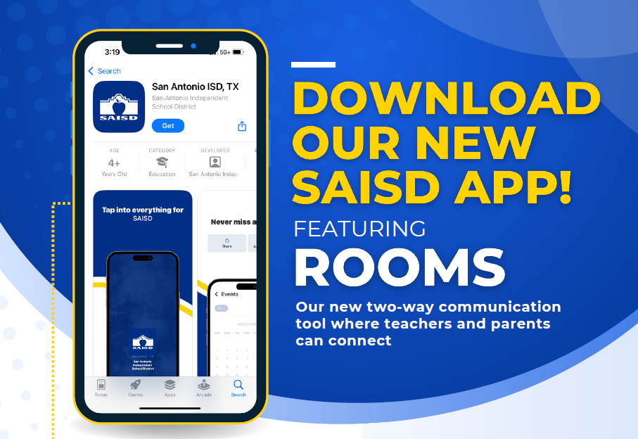 download the new SAISD app featuring rooms