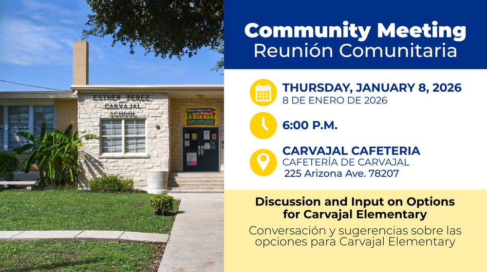 Community Meeting: Discussion and Input on Options for Carvajal Elementary