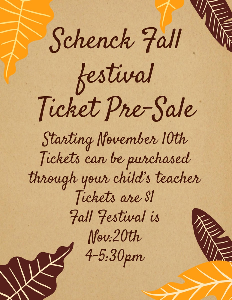 Fall Festival Ticket Sales