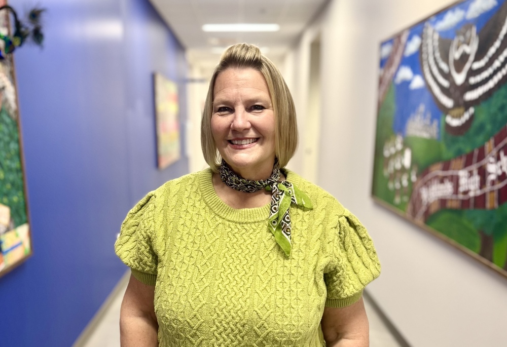 Babette Brown in main hallway