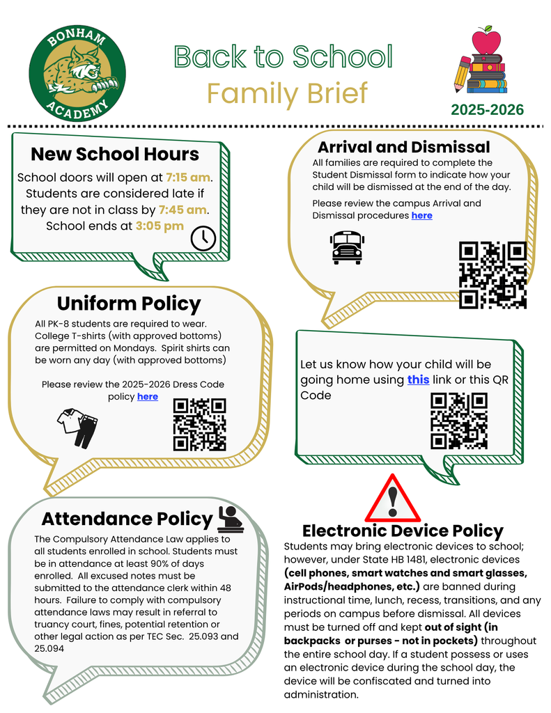 Parent information for new school year