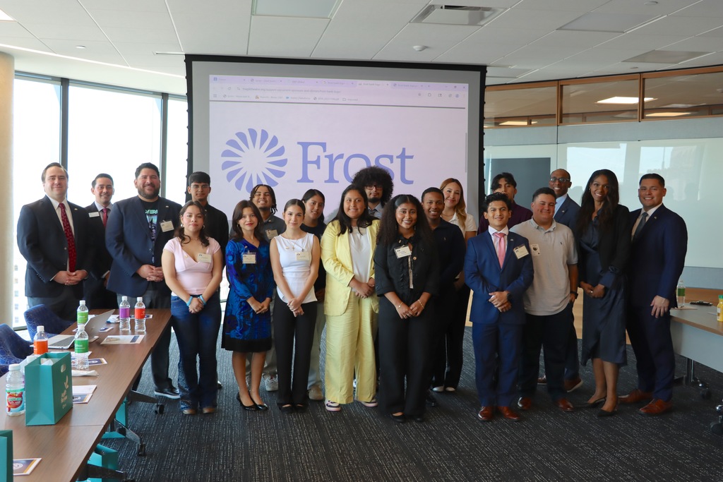 Student group at Frost Tower