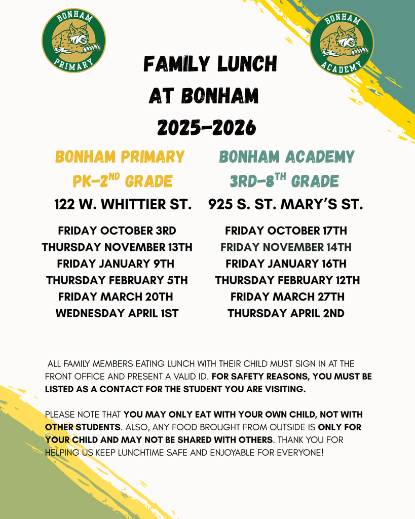 family lunches dates and policies (English)