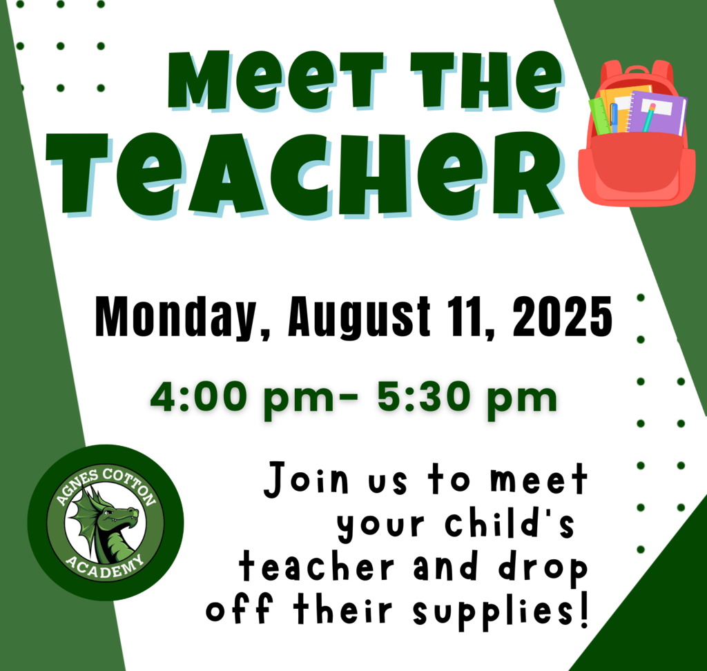 Meet the Teacher, Monday August 11, 2025