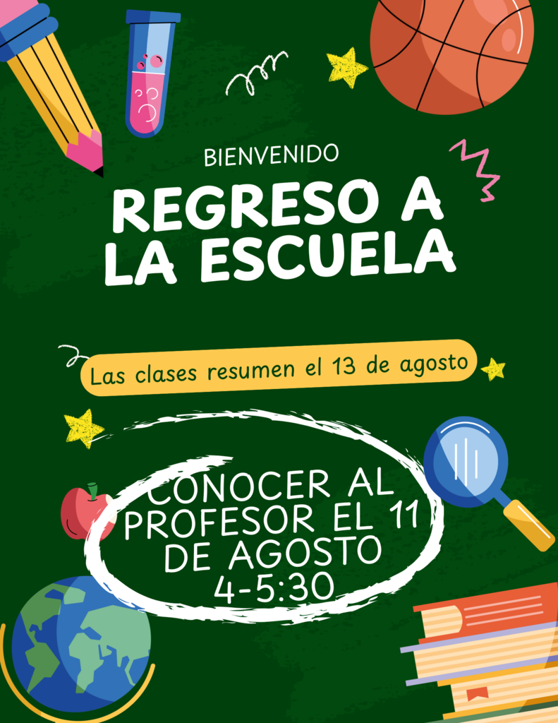 Conocer al profesor el 11 de agosto 4-5:30