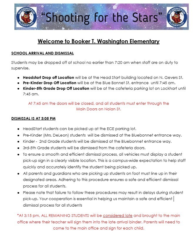 School Arrival and Dismissal (English)