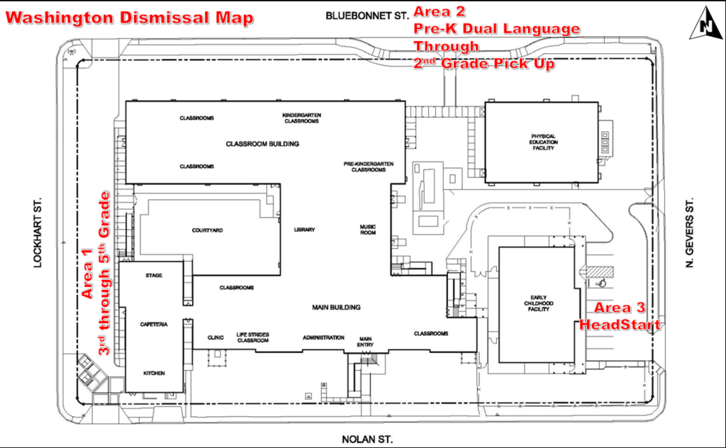 Map of school Arrival Dismissal (English)