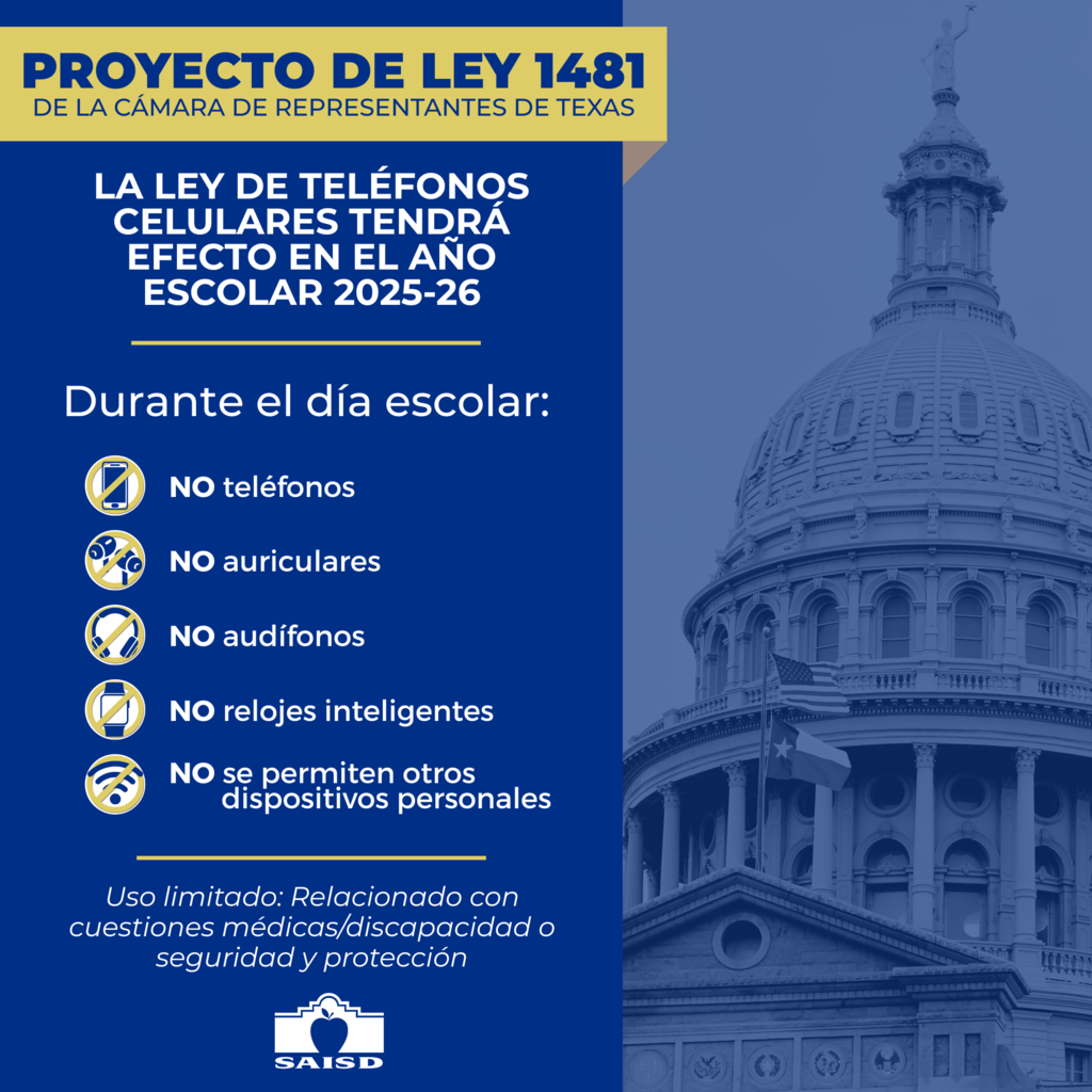 Texas State Cell Phone Law for Public Schools - 2025-26