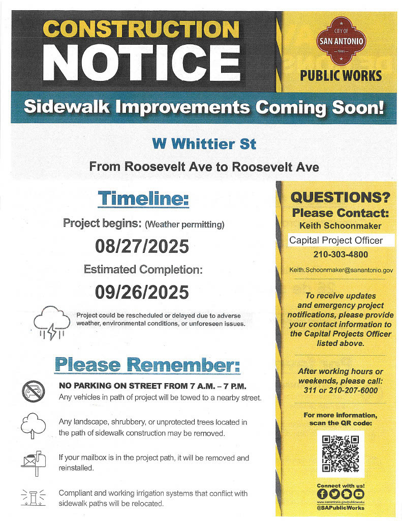 construction notice english