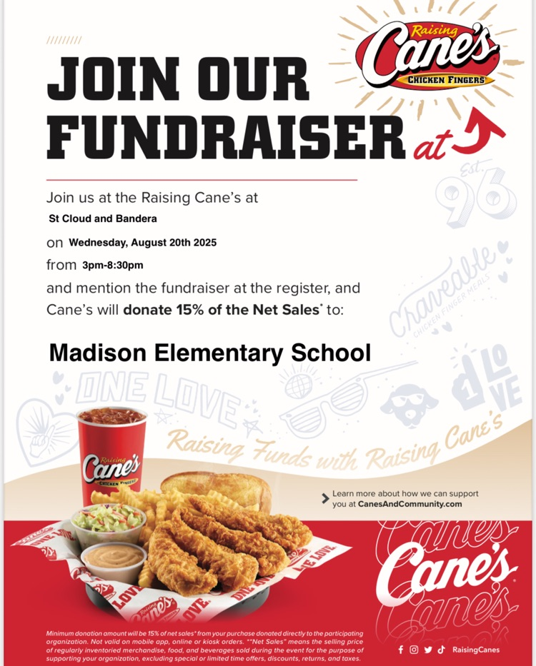 Join us at Canes this coming Wednesday to celebrate lemonade day!  