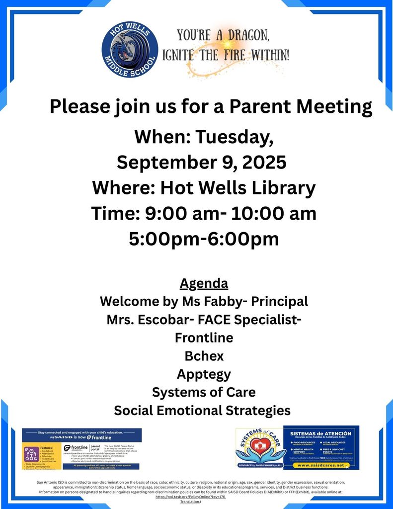September Parent  Meeting 