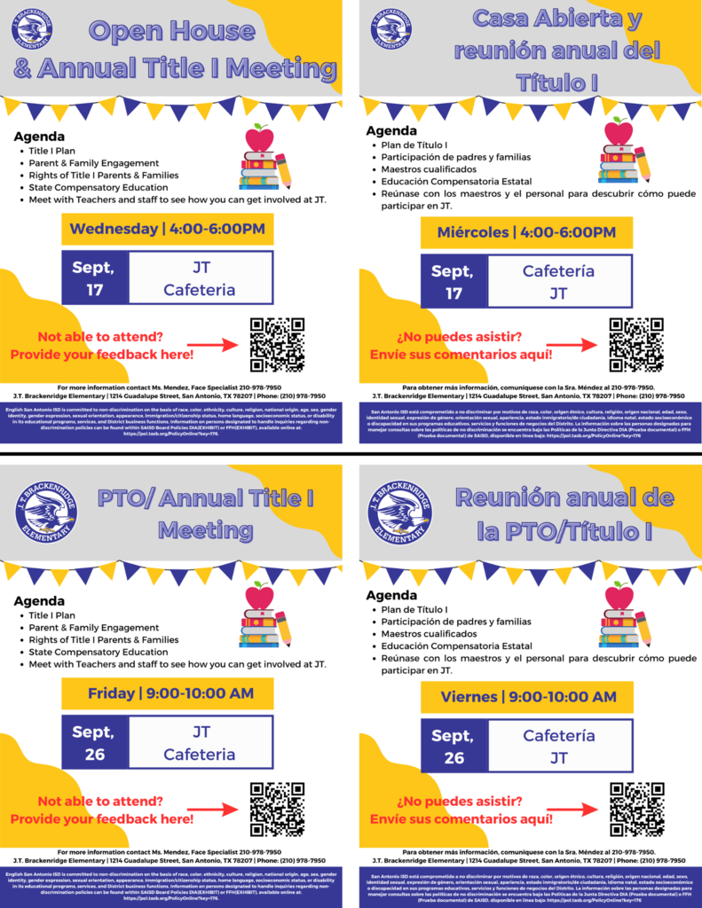 Annual Title I Meetings 