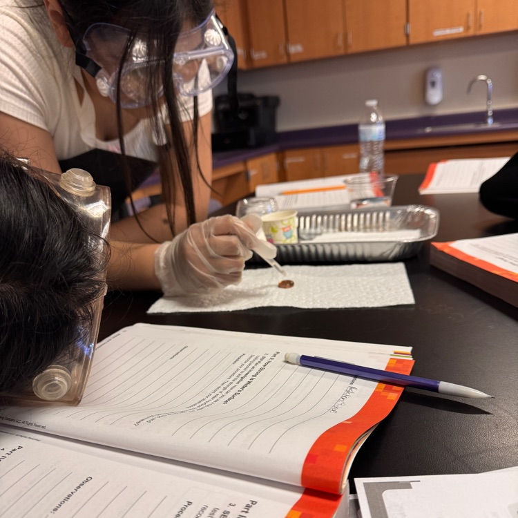 Students work together to complete a water lab.