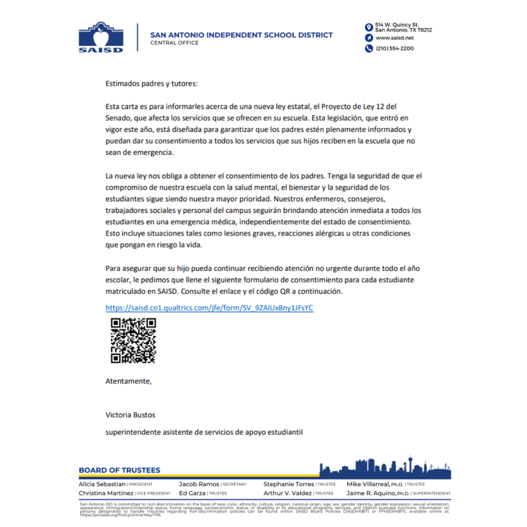 Senate Bill 12 Spanish