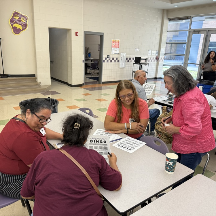 Grandparents get to know each other through Bingo.