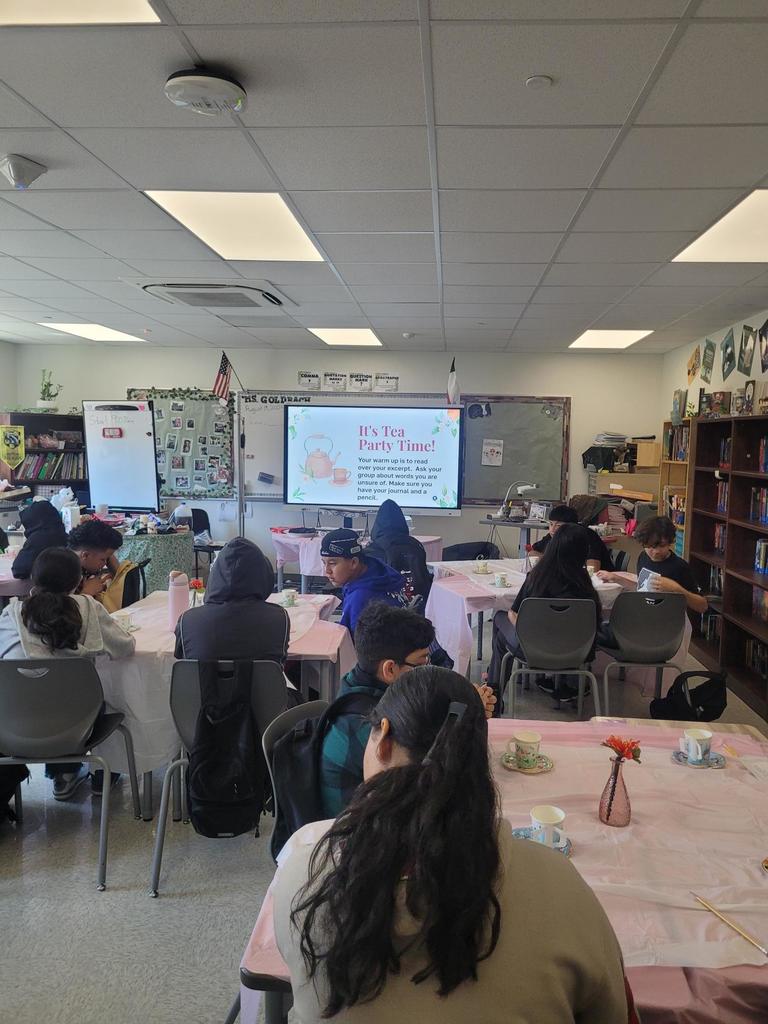 Student at tea party