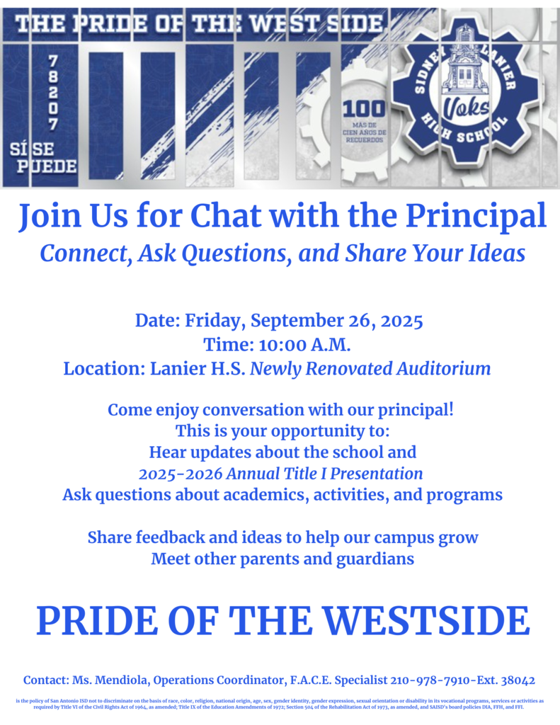 Chat with the Principal 9/26