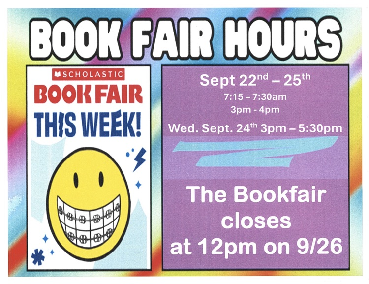 Students can now shop at the School Book Fair! 📚¡Los estudiantes ahora pueden comprar en la Feria del Libro Escolar!
