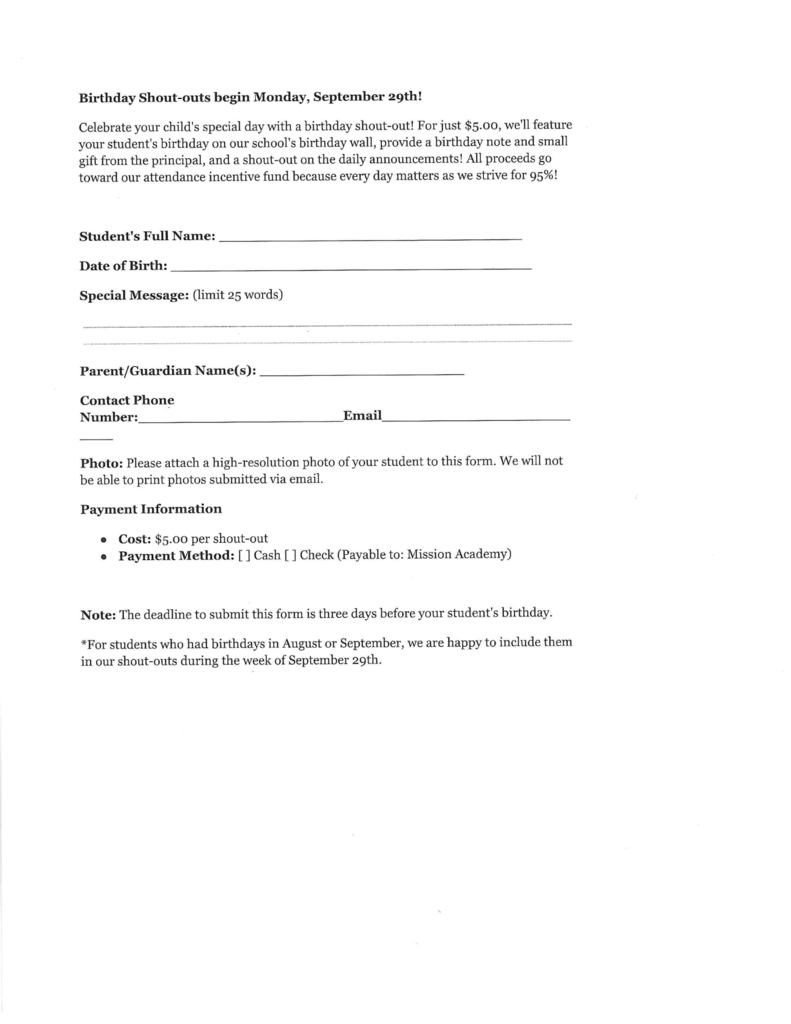 birthday sign up 