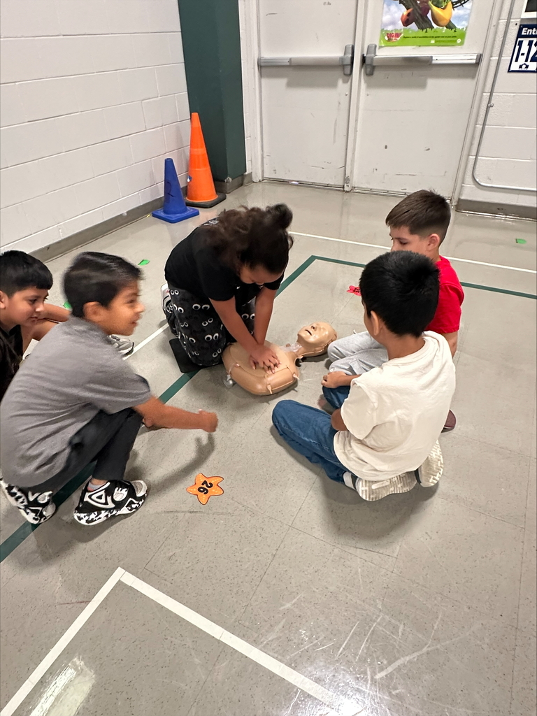 Children doing CPR in PE