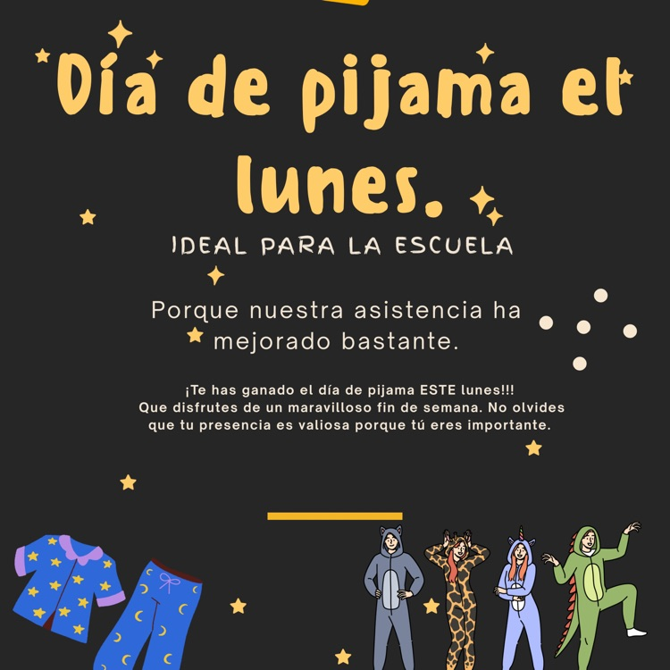 Pajama day on Monday