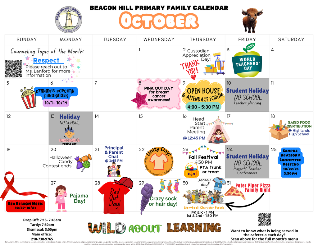 BHP Oct Family Calendar 25-26