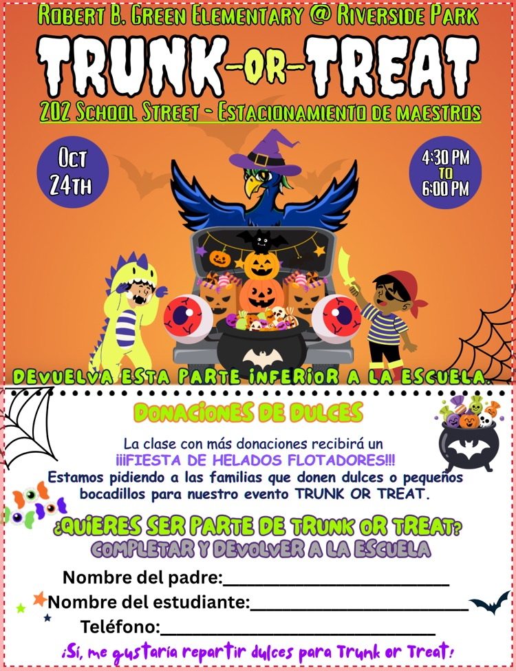 Trunk or Treat Parents Needed