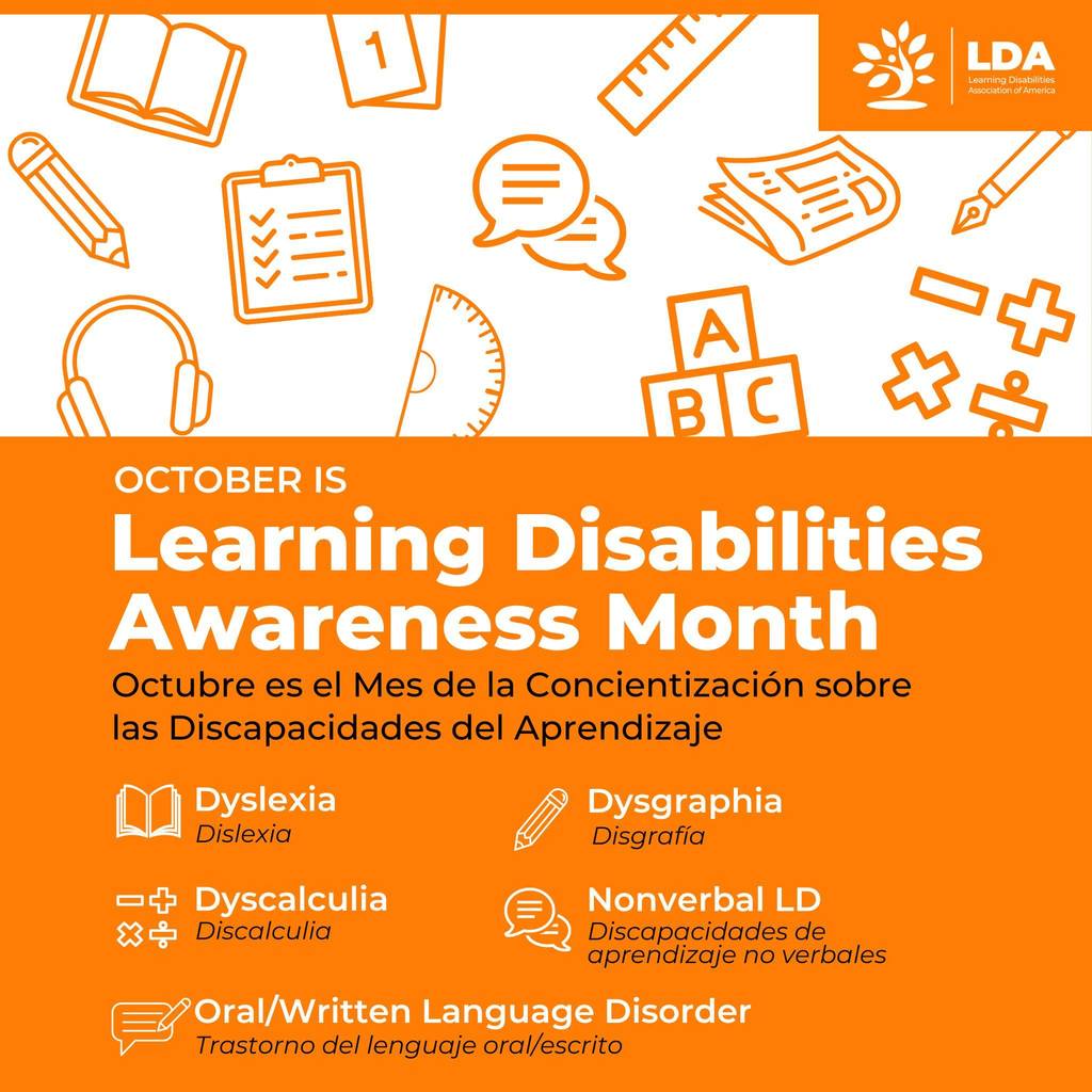October is Learning Disabilities Awareness Month