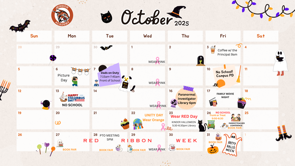 october calendar 