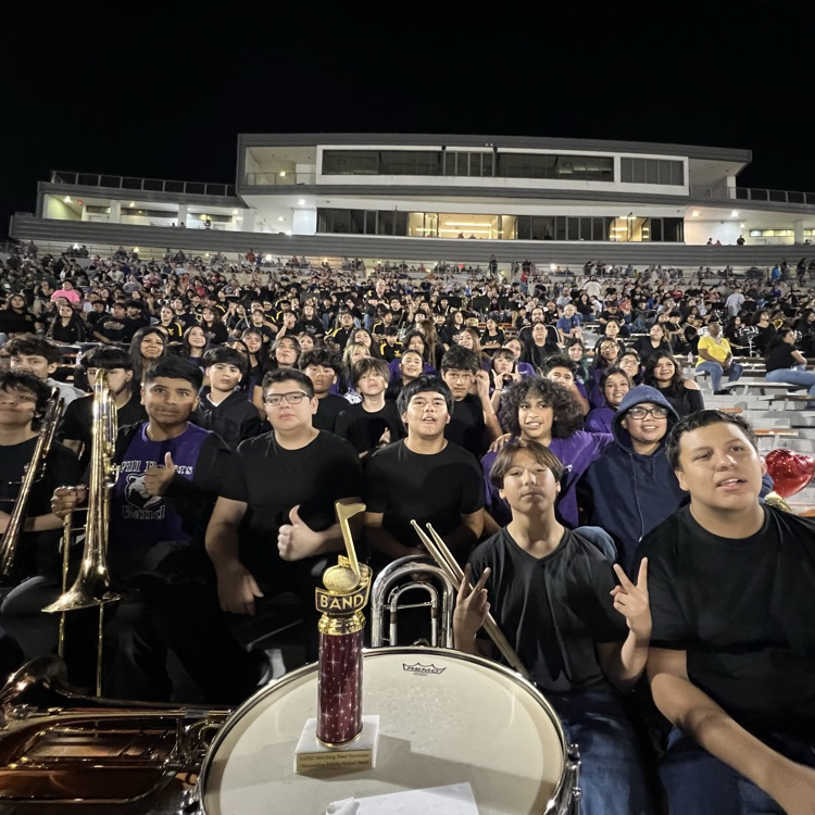 Band students won Outstanding Middle School Band.