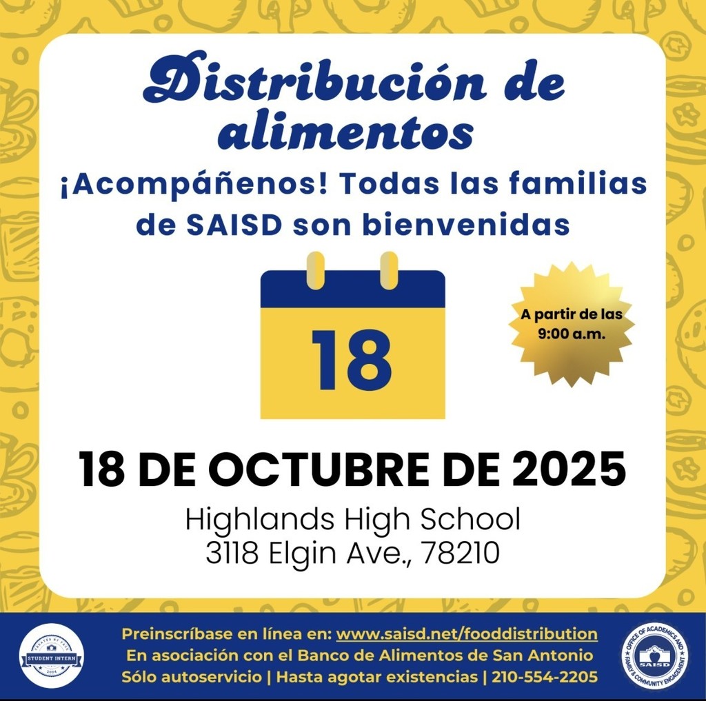 Food Distribution Flyer English and Spanish