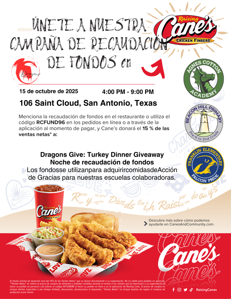 Dragons Give-Raising Cane's Night SPANISH