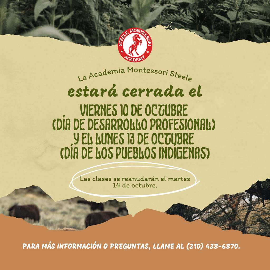 No School, Friday (10/10) & Monday (10/13) [Spanish]