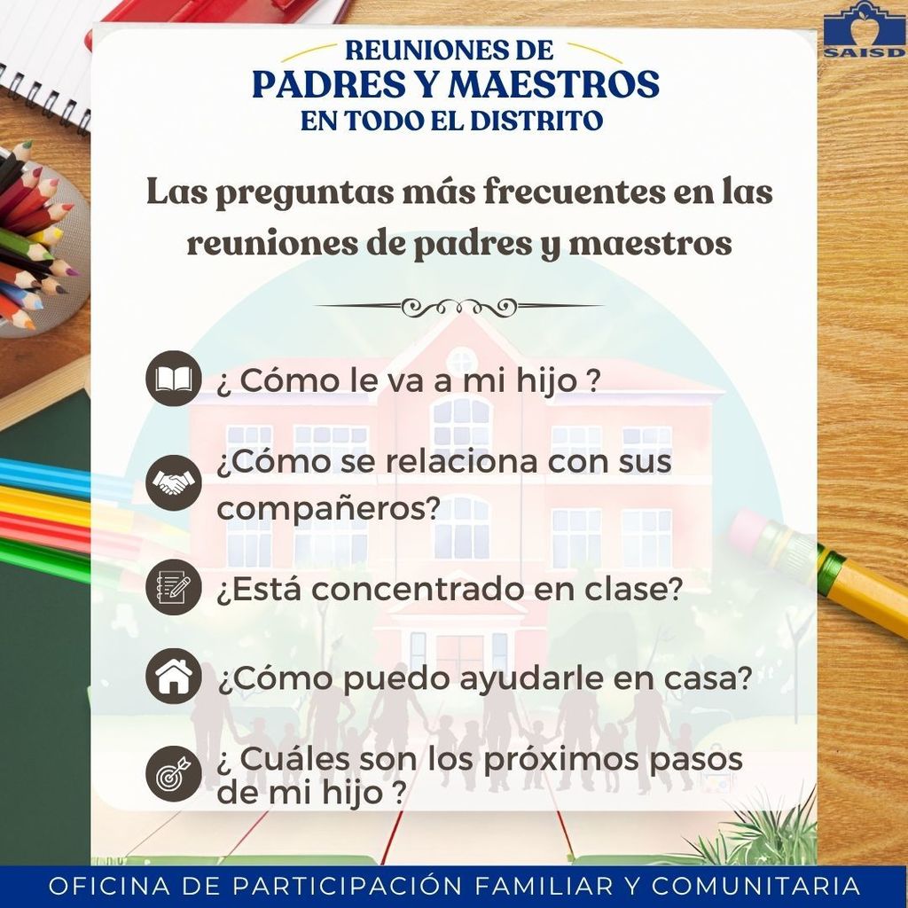 Reminders for parent conferences
