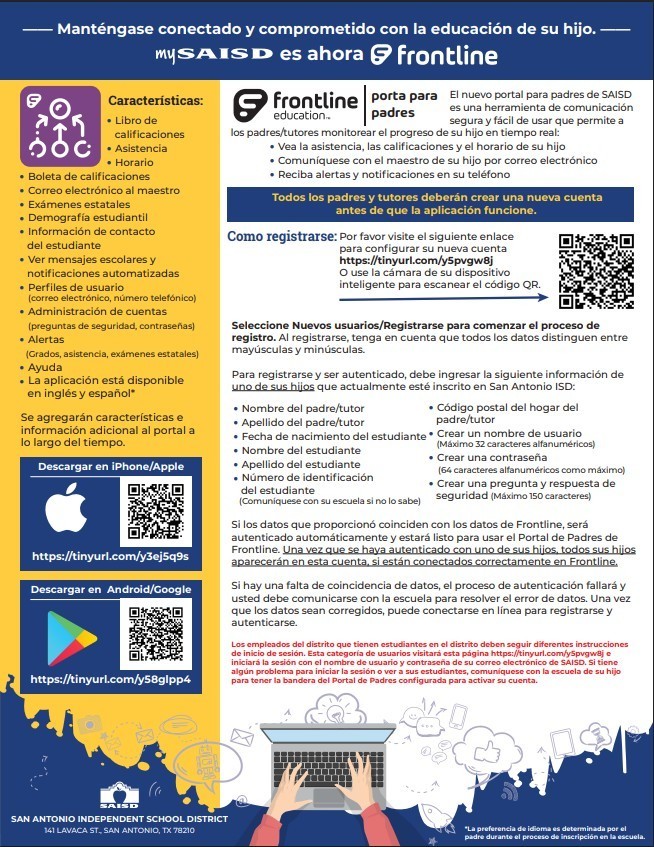 Frontline Parent Portal Instructions Spanish
