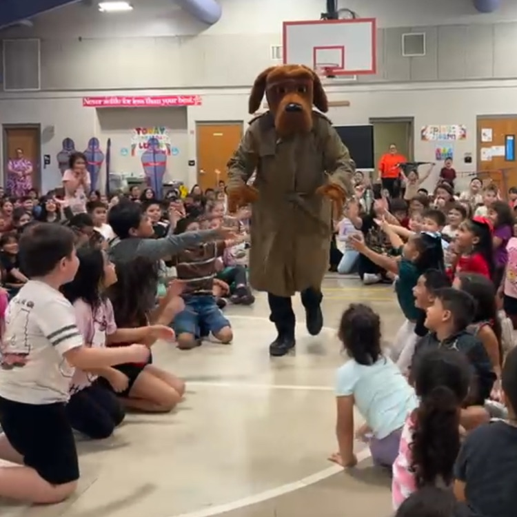McGruff visits WRA to kick off Red Ribbon Week.