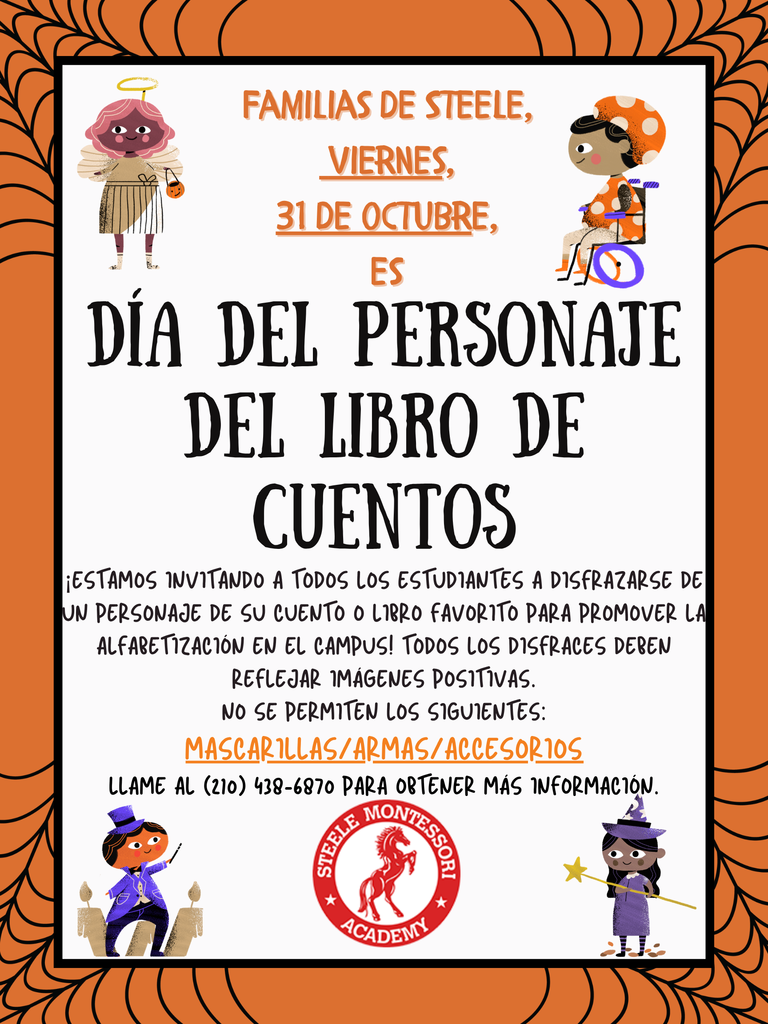 October 31st - Storybook Character Day (Spanish)