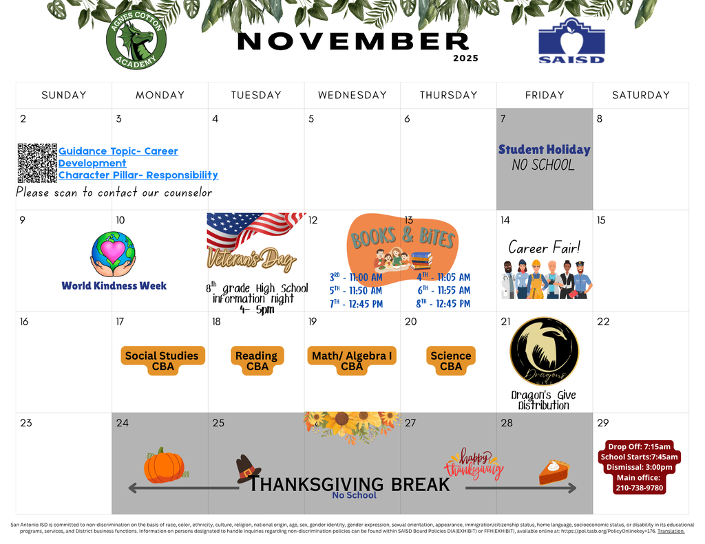 Nov. Calendar