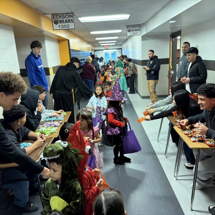 Trick or treating at Edison HS.