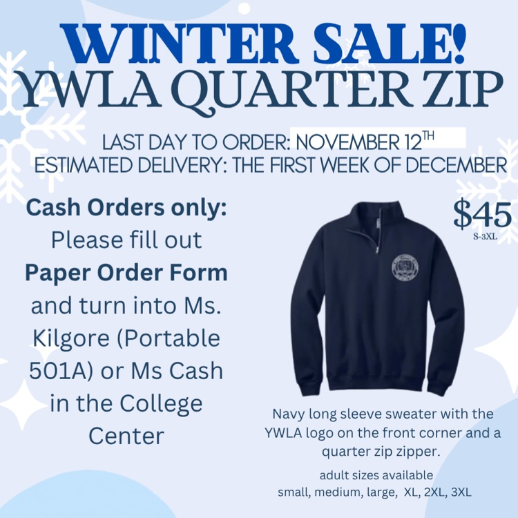 YWLA Quarter Zip Flyer