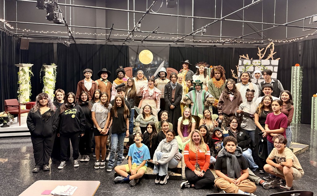 group photo, black background