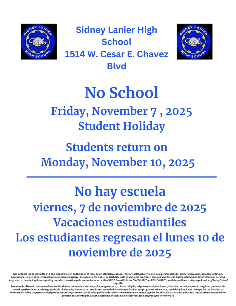 No School Friday, November 7th