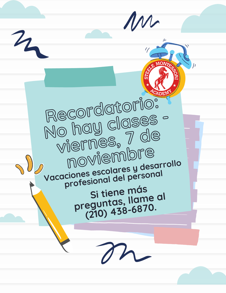 No School - Friday, November 7 (Spanish)