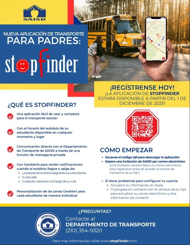 New Transportation App Flyer Spanish