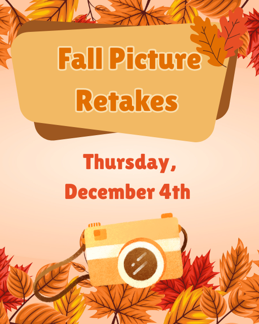 Fall Picture Retakes on Thursday, December 4th