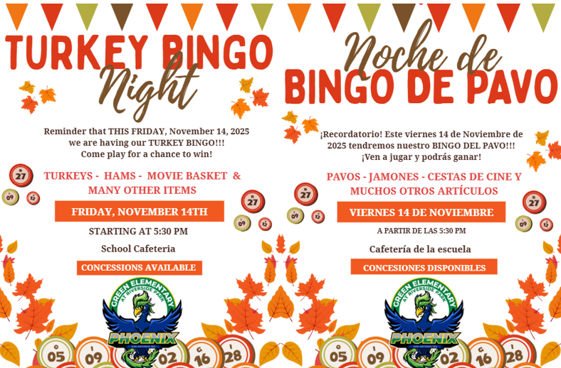 Turkey Bingo - Bingo de Pavo