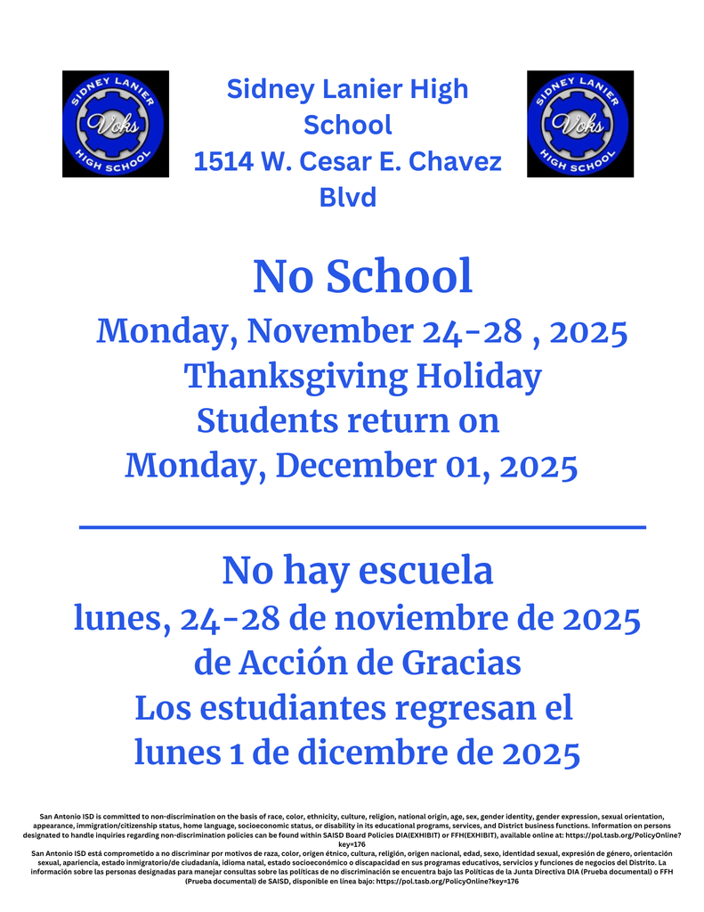 Holiday Schedule Flyer